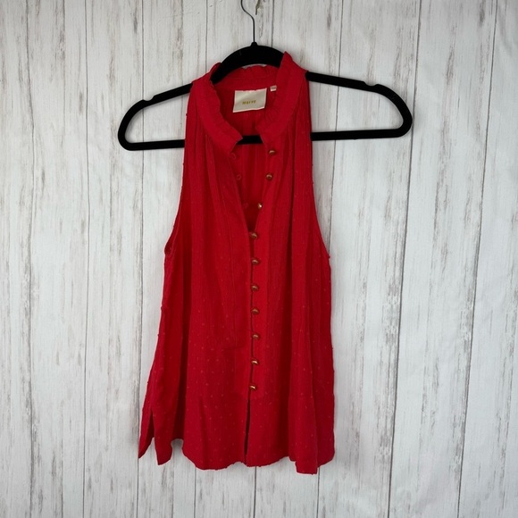 Anthropologie Maeve Swiss dot tank XSP - Picture 2 of 5